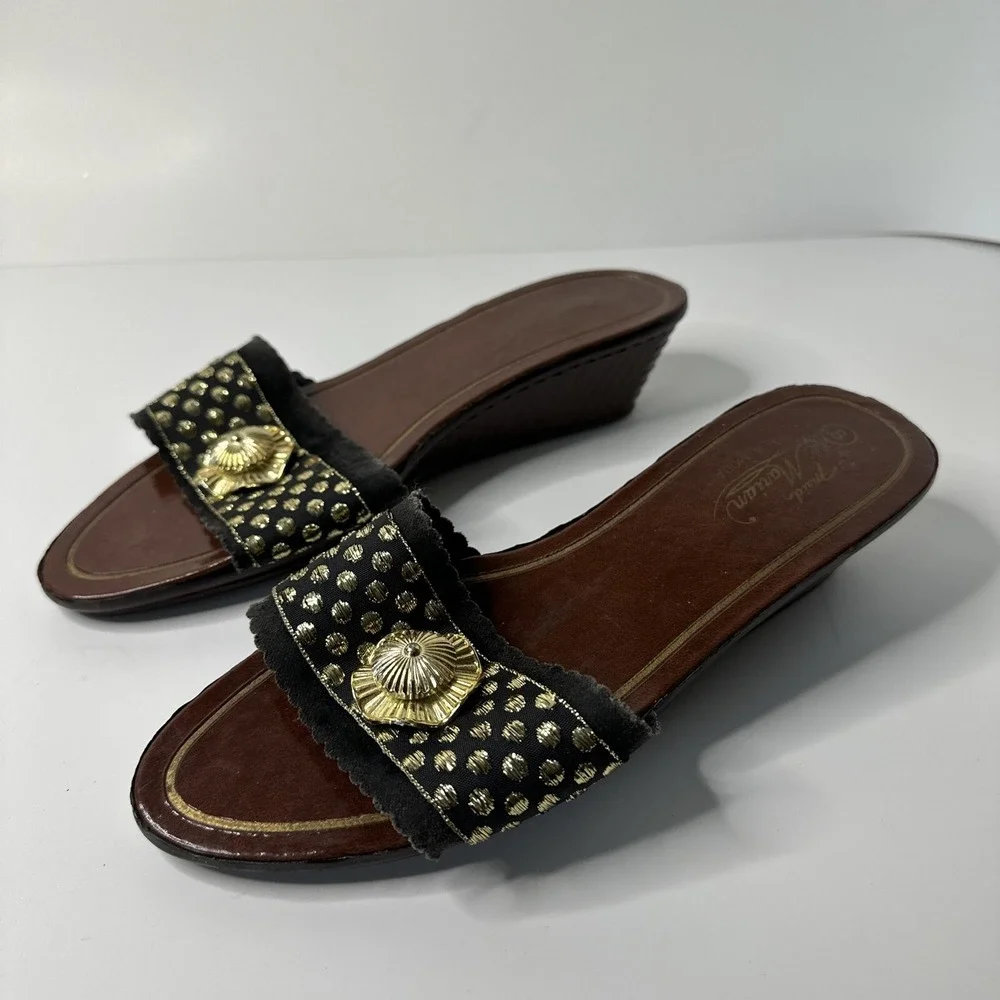 Italia Mods Maid Mariam Womans‎ Size 8 Sandal Dress/ Casual Slip On Shoe Heel